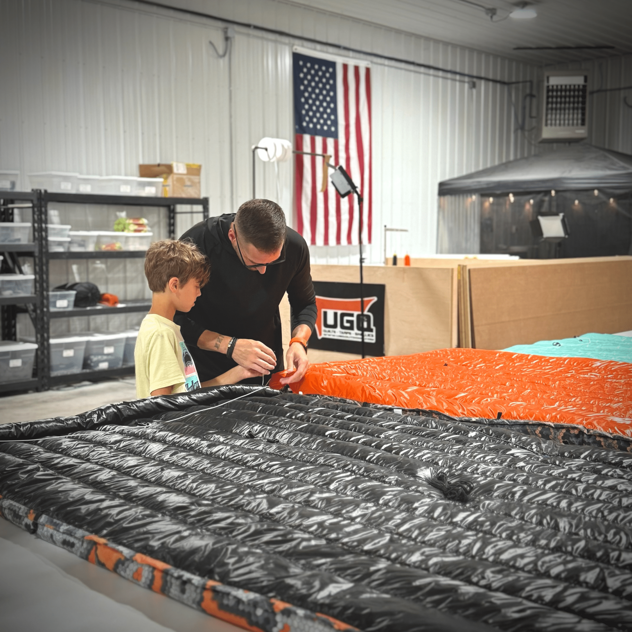 UGQ Outdoor gear being handcrafted in our Michigan workshop