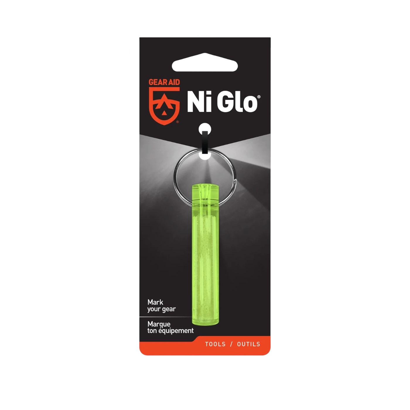 Ni Glo Gear Marker attached to outdoor gear